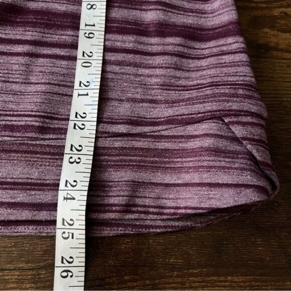 KUHL Womens Medium Piper Pullover Cowl Neck Purple Stripe Shirt French Terry Top - Picture 9 of 10